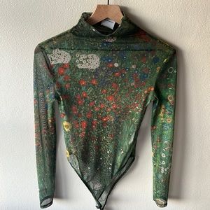 Zara Farm Garden with Sunflowers bodysuit- Sz M